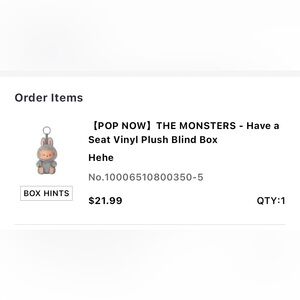 The Monsters Vinyl Plush Blind Box (labubu) hehe